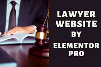 design lawyer website using elementor pro