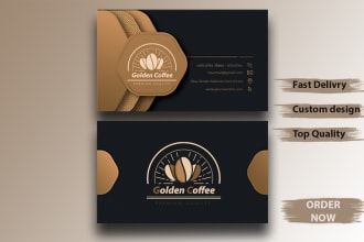 design luxury bakery and restaurant business card in 24 hours