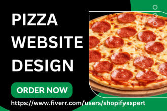 design a pizza shopify store snack bakery cafe fast food restaurant website