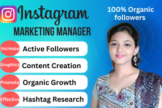 be your instagram marketing manager and content creator