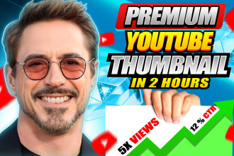 design you great youtube thumbnail in 2 hours