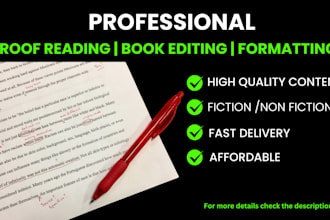 professionally edit, proof read, format your book ebook