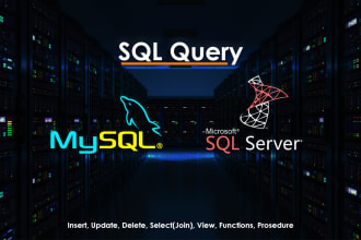 help you with sql server or mysql query task and query