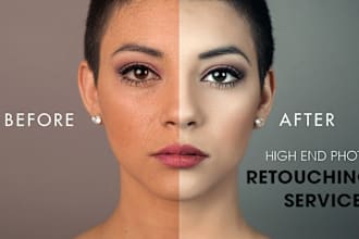 do high end photo edit retouching headshot
