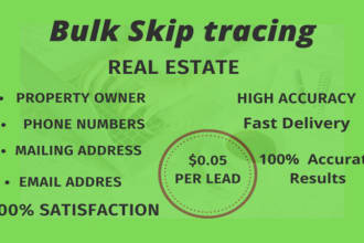 do bulk skip tracing  llc skip tracing servce for real estate