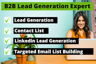 do b2b lead generation, targeted person and company email list building