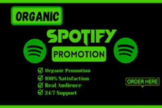 do real spotify promo and USA spotify music promotion