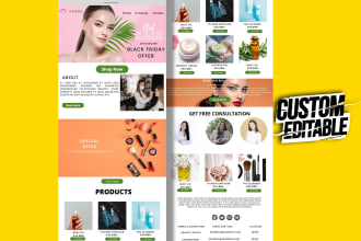 design custom klaviyo template and mailchimp newsletter