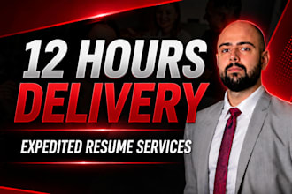 write a professional ats resume or CV in 12 hours