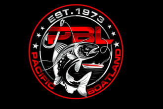design a professional modern fishing logo