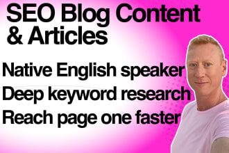 write a powerful SEO blog post or article