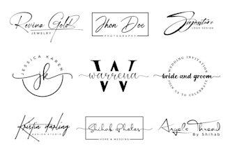 design handwriting signature cursive scripted handwritten logo
