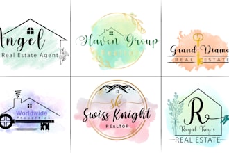 design unique  real estate, feminine logo  branding