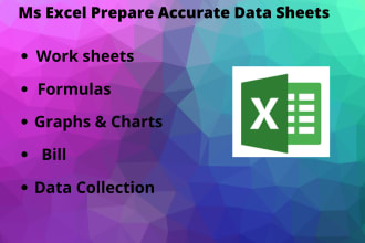prepare accurate ms excel sheets on urgent basis
