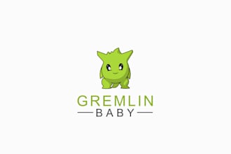 design excellent elegant gremlin baby logo