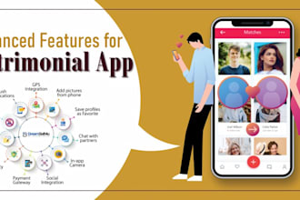 be your native and flutter developer to develop social media, matrimonial app