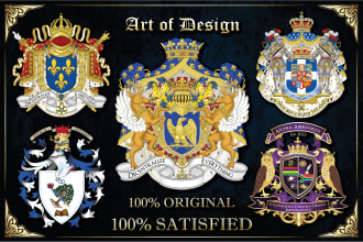 design coat of arms regal heraldic family crest logo