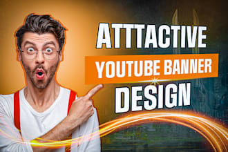 design an youtube banner and logo