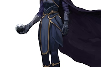 create dnd character art and sci fi concept art