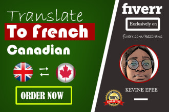 translate english and french, french canadian