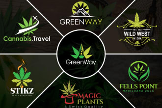 do creative medical cannabis, cbd oil and marijuana hemp logo