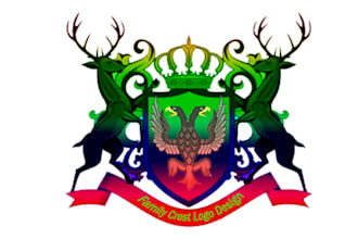 do professional high quality wonderful family crest logo