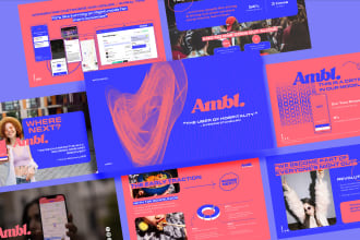 design futuristic, modern pitch deck presentation