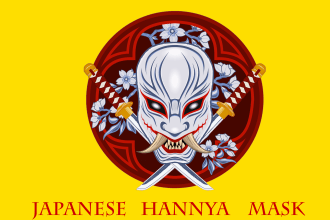 make your japanese hinny mask logo in one day
