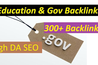 high da education and government  backlink rank first page, link building seo