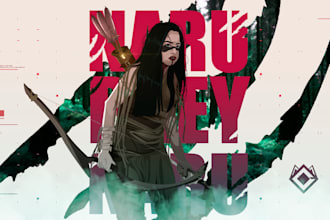 make for you an illustration with arcane or valorant style