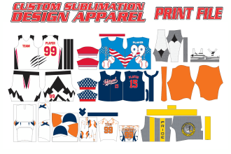 do the sublimation print file of sportswear