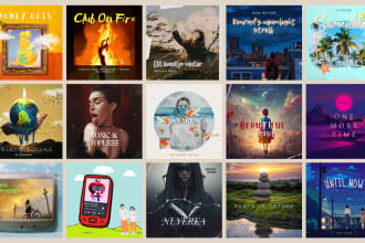 design a creative song or album cover art of any theme