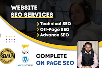 provide complete monthly seo services including on page, technical, off page