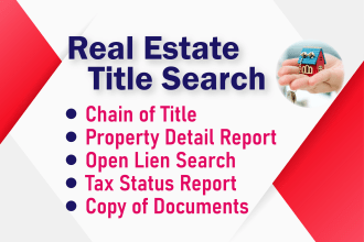 provide title search in USA and chain of title