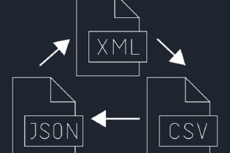 do data conversion for json, CSV, excel, HTML and XML using python or javascript