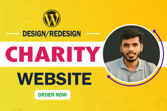 build charity donation website or nonprofit ngo website for crowdfunding