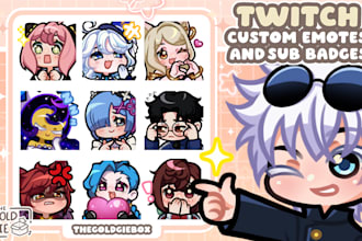 create custom emotes, and sub badges for twitch and discord