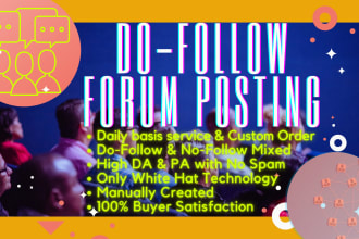 build high quality dofollow forum posting backlinks no spam