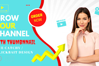 design eye catchy clickbait youtube thumbnail