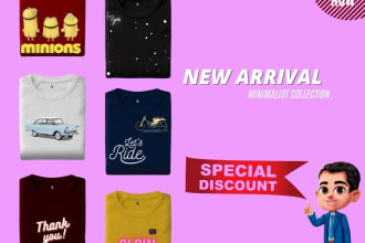 illustrate excellent custom trendy t shirt design