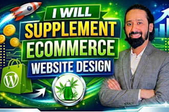 design cbd oil, supplement ecommerce website, online store, wordpress webshop