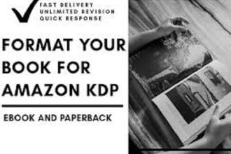 format and publish your book on amazon and kindle KDP