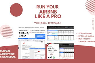 create airbnb financial spreadsheet, rental agreement