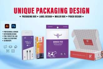 do unique packaging design, pouch bag, mylar bag, and product label design