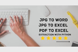 expert PDF to excel data extraction with python