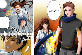 draw manga comic webtoon in japanese style anime