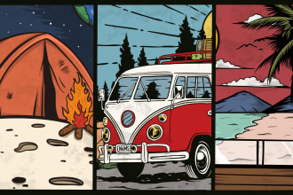 draw vintage illustration for mascot, logo, tshirt brand