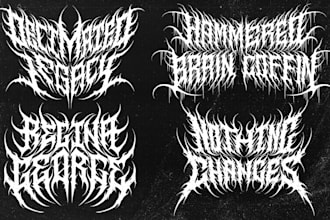 create death metal, black metal, and brutal death metal logo