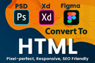 do convert figma to html, xd to html, psd to html