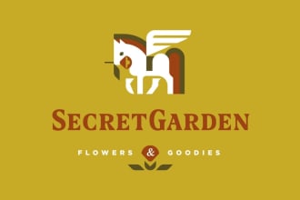 give creative garden logo design with new concepts